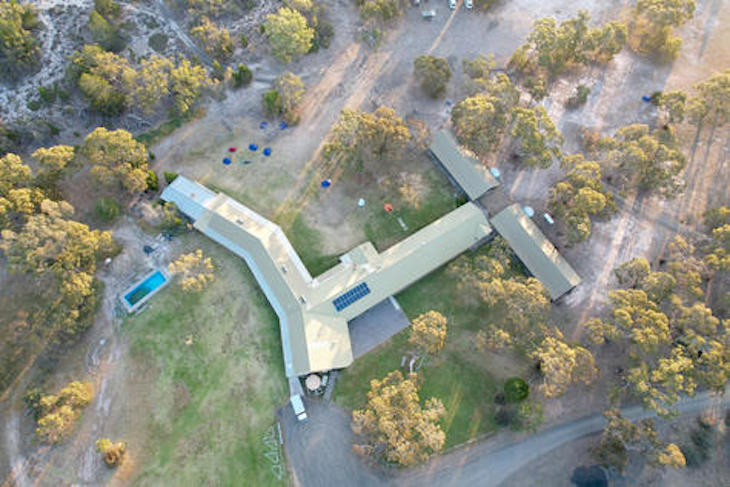 The lodge before it was devastated by fire on Monday.