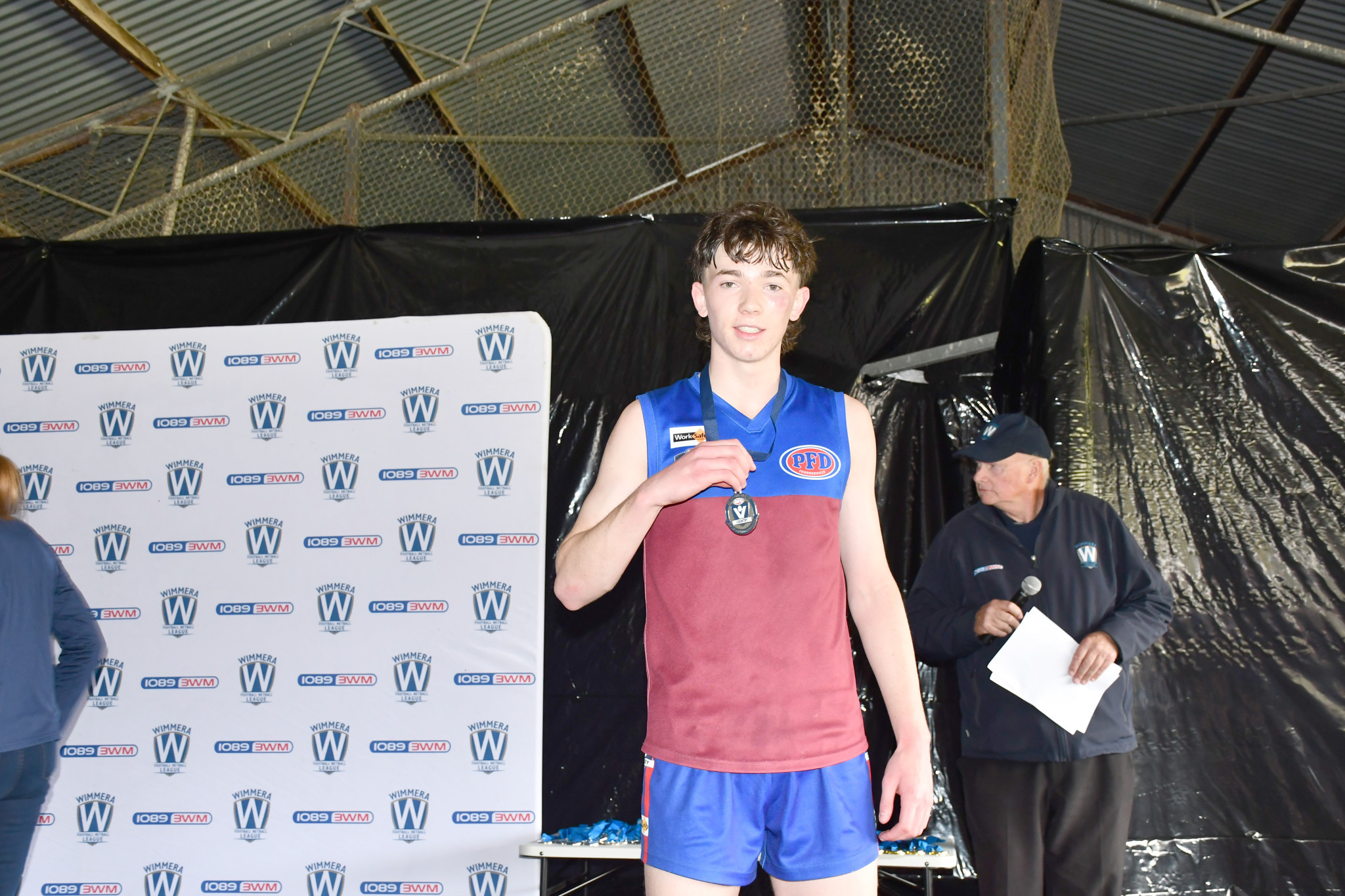 Dezi Carter with his best on the ground medal.