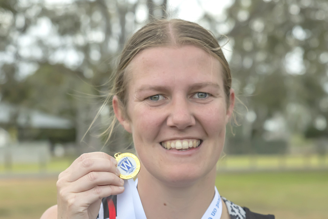 Beth Dortmans with her best on the ground medal.