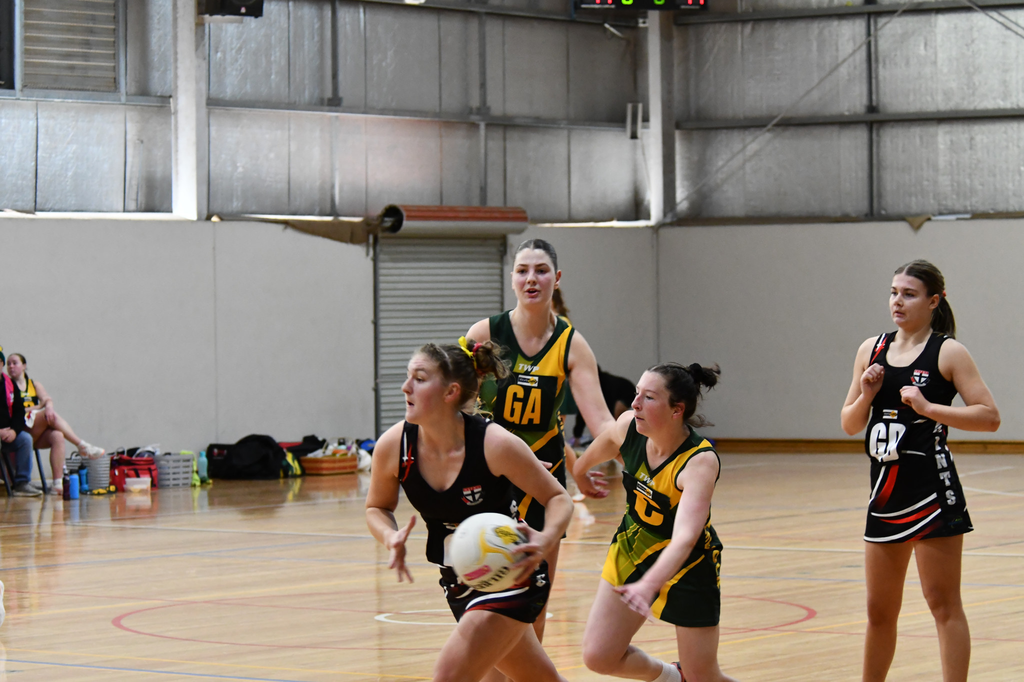 Saints' centre Ashlee Grace was again one of the most dominating players for the Saints. PHOTO: TONY TOMLINS