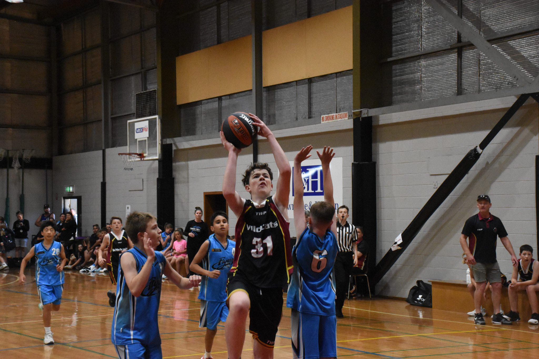 Warracknabeal's Charlie Williams in action for the Wildcats in last year's tournament where they were runners-up to Swan Hill in the under-14 boy's division one. PHOTO: CHRIS GRAETZ