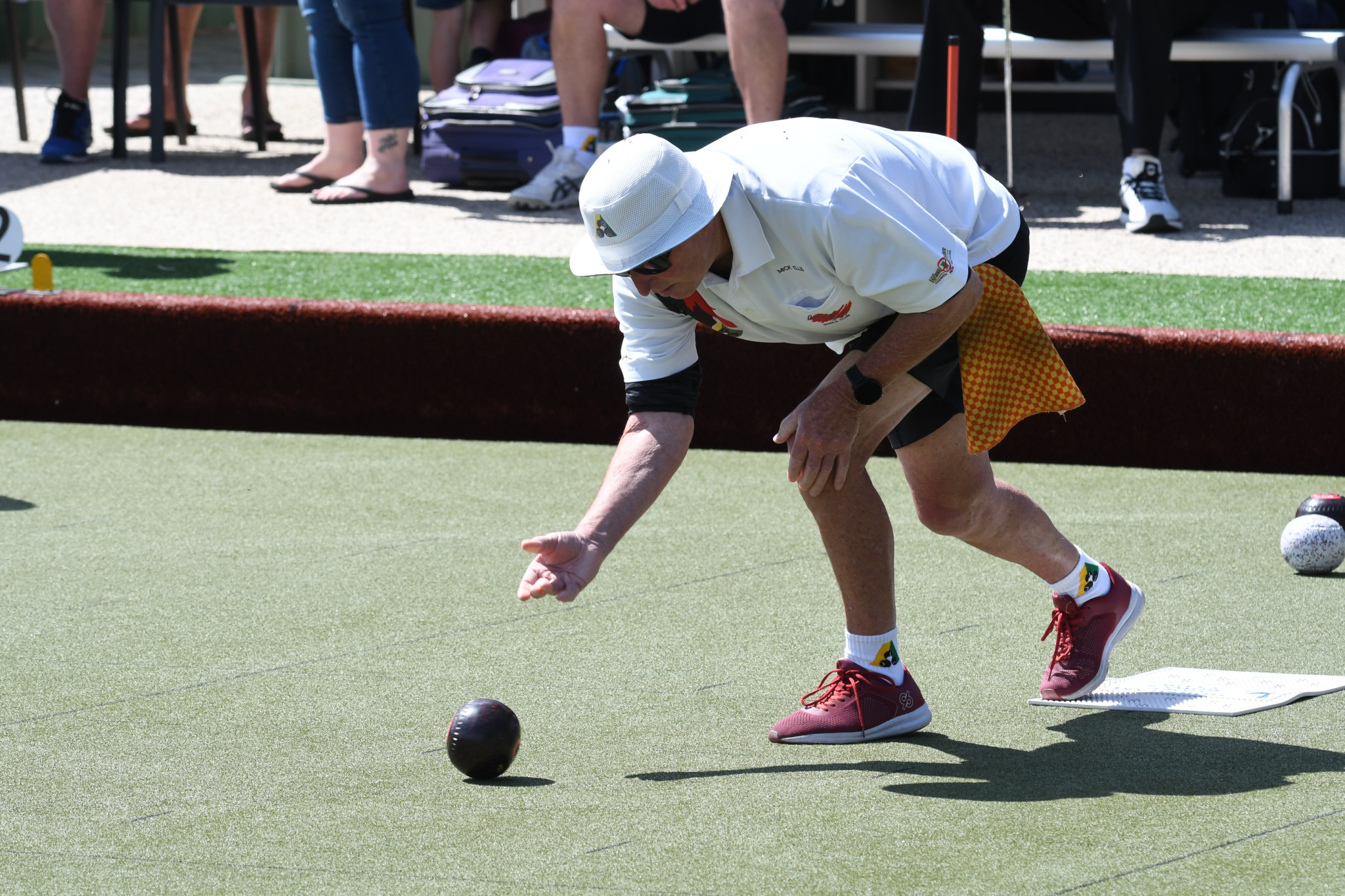 Michael Ellis bowling for Coughlin Park in division one against Horsham Golf. His rink won 35-13. PHOTO: CHRIS GRAETZ