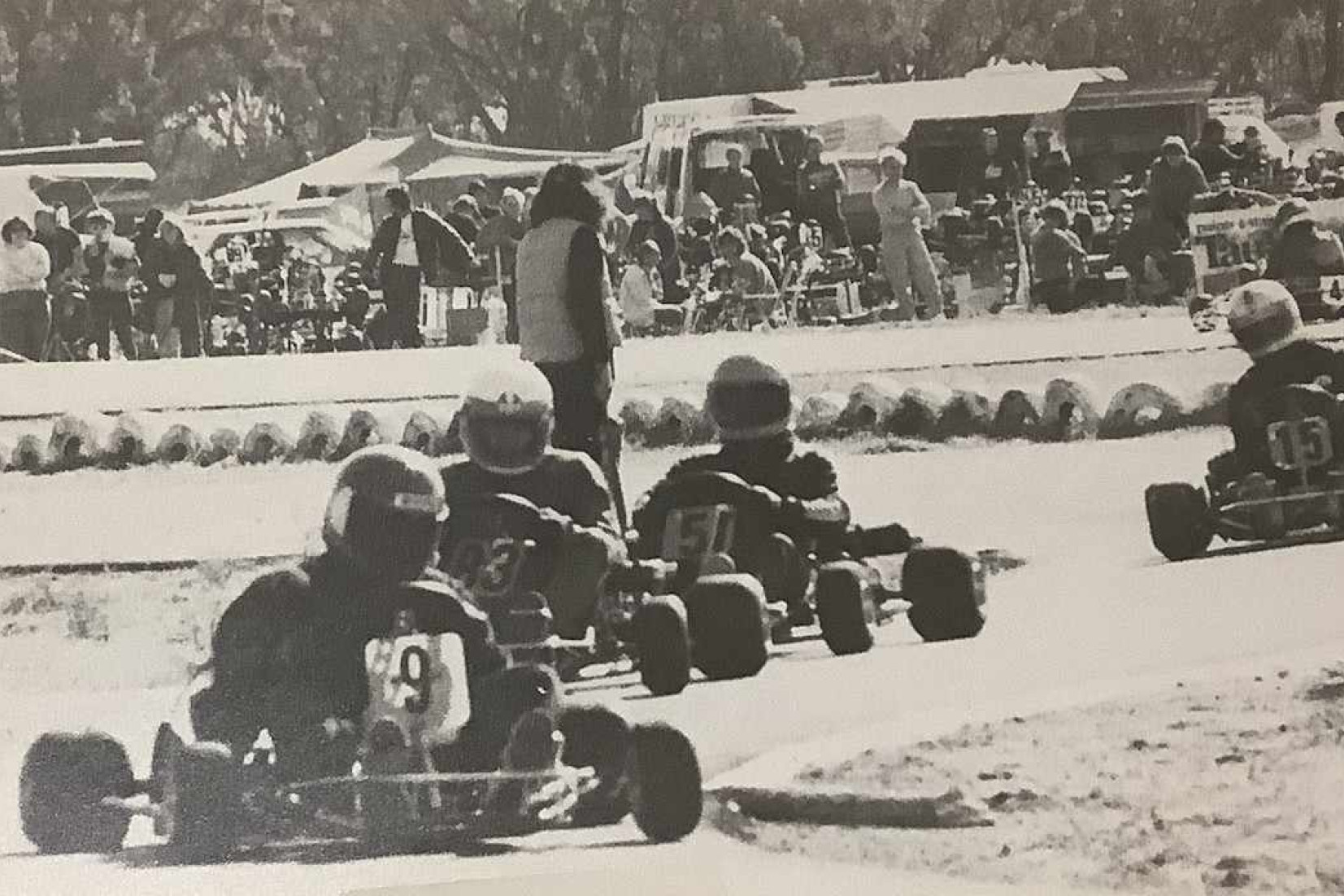 The track was popular in the 80's and a lot of fans came to watch these drivers battle it out.