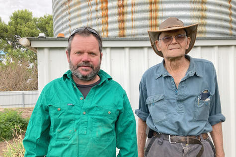Terry (right) Miller and his son Murray, who is also a dingo trapper.