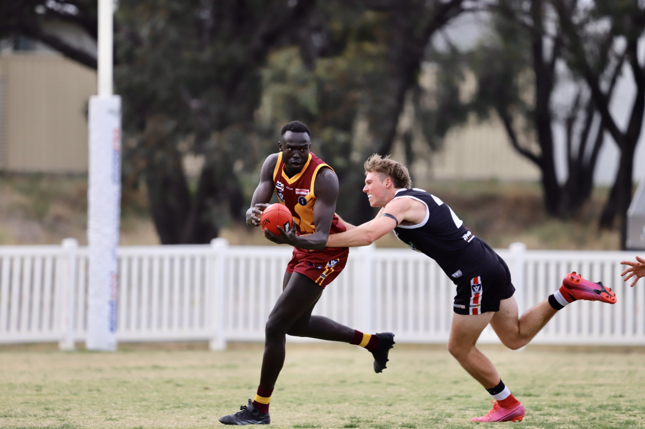 Garang is athletic and versatile for his size making him a damaging player. PHOTO: GABI POWELL
