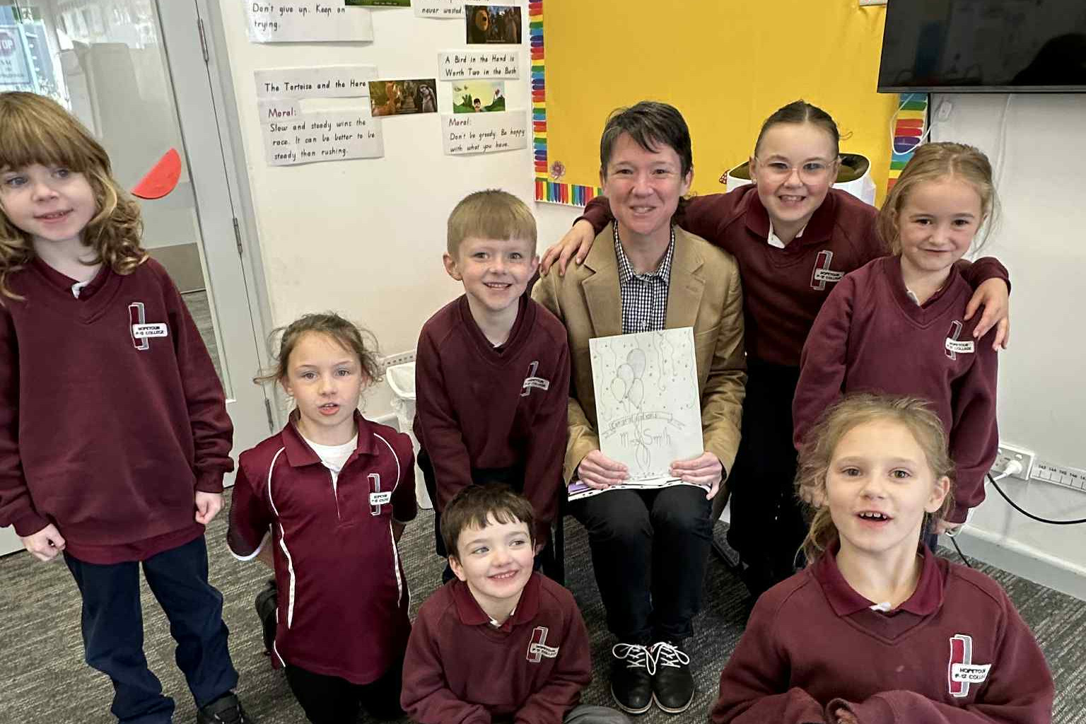 Hopetoun P-12 celebrated principals day on August 1 with Miss Smith.