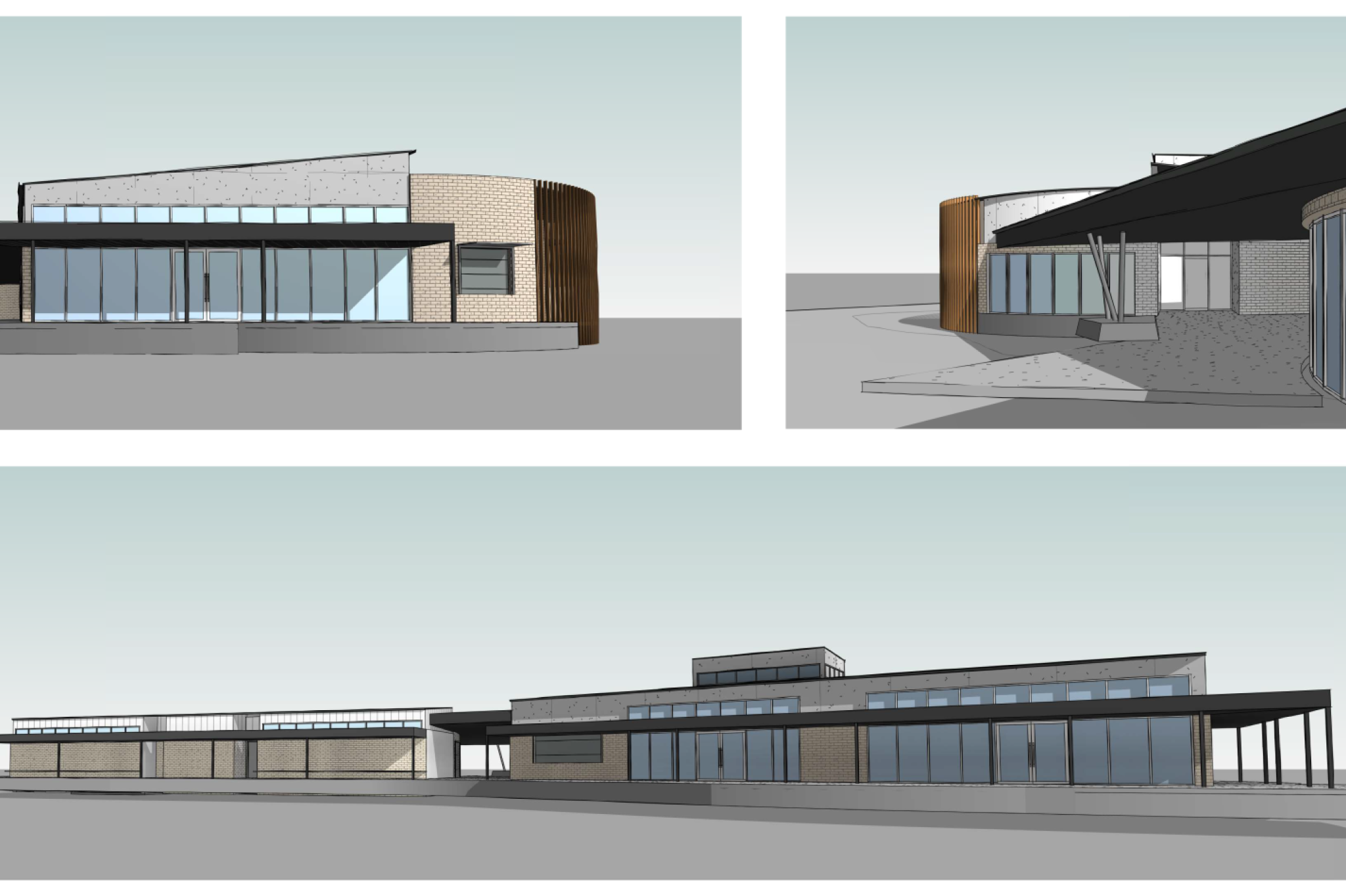 An artist's impression of the Horsham City Oval community pavilion.