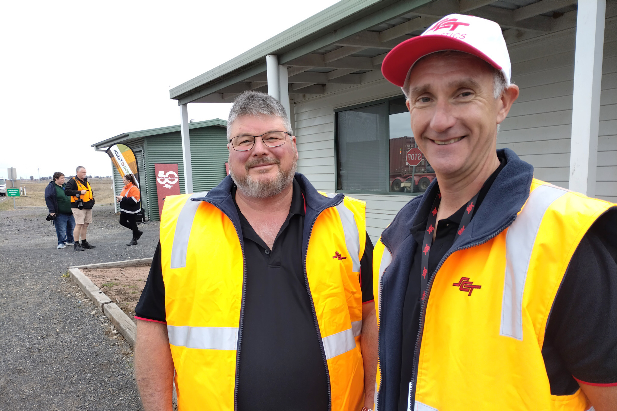 Terminal supervisor Darren Carlson with operations manager Damian Paynter.