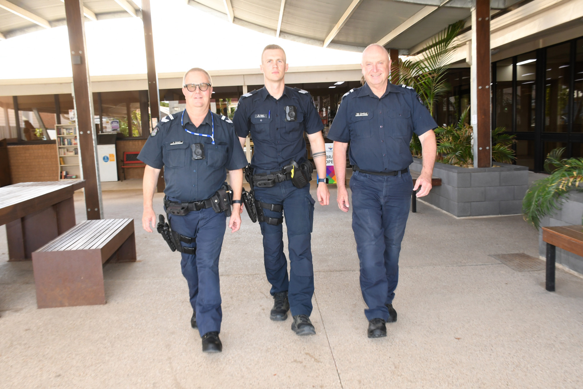 Leading senior constable Shayne Riggell at Beulah, acting sergeant Nath Hunt at Speed and leading senior constable Neil Bradford at Willaura.