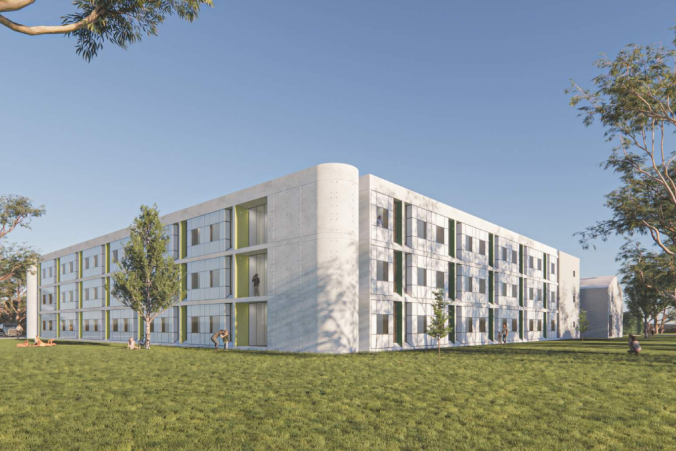 Proposed structure of the hotel in the planning permit application.