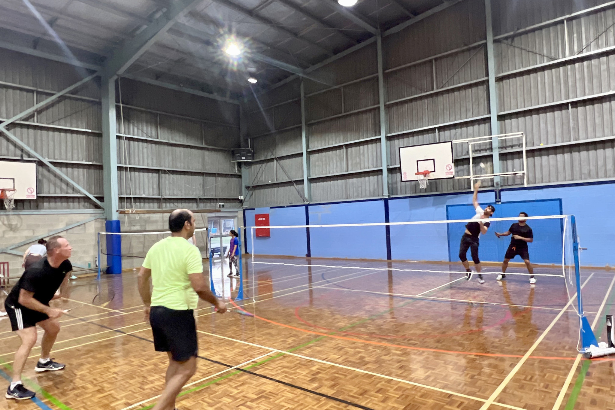 A-Grade players Luke Dunn and Jordin Koriakose in action against Wajahat Ali and Subin Mathews. Photo: TAYYAAB MASROOR