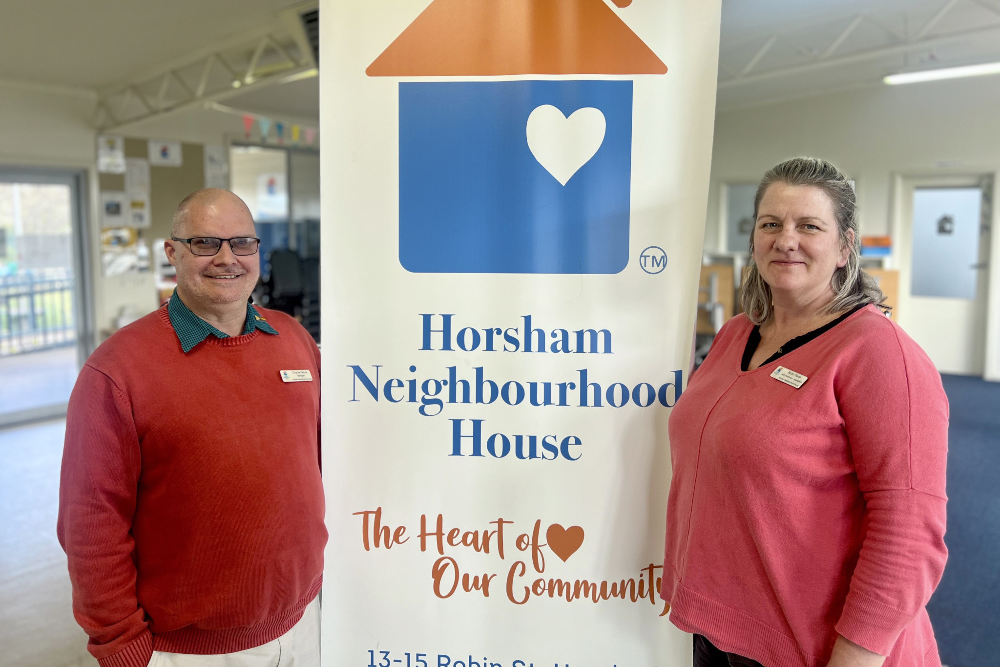 Horsham Neighbourhood House manager Charile Helyar and administrative assistant Bobbi Wada welcomed the Mental Health grant from Ballarat Foundation through the Wimmera Primary Care Partnership.