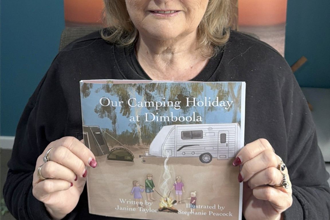 Janine Taylor’s new children’s book highlights an extended family’s camping trip in various locations in and around Dimboola.