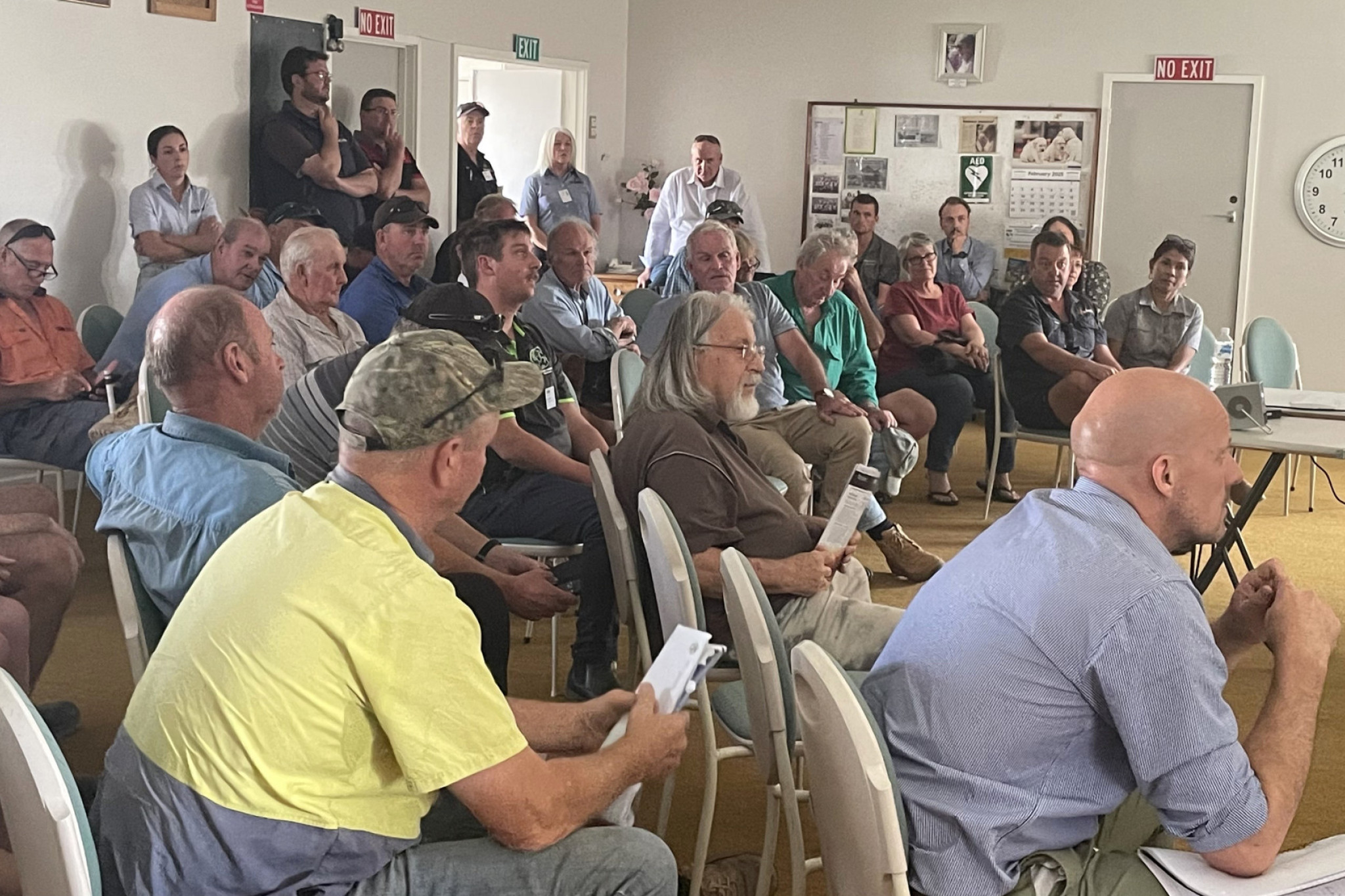 About 70 people attended the Donald mine meeting at Minyip in February. Photo: SHERYL LOWE