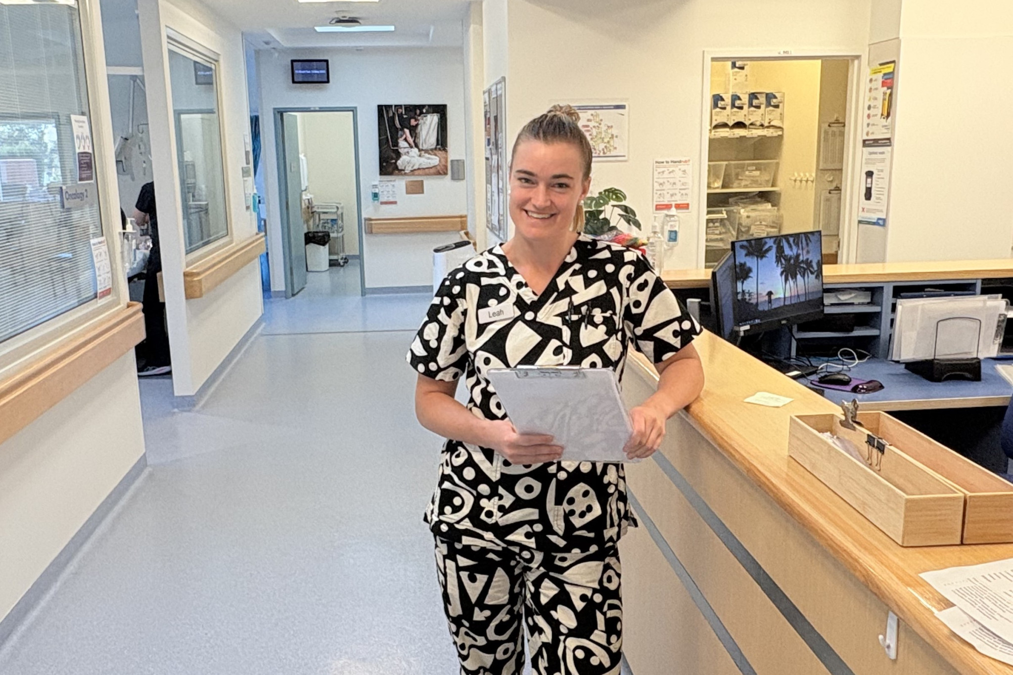 Leah Adams, the new oncology care nurse in Horsham.