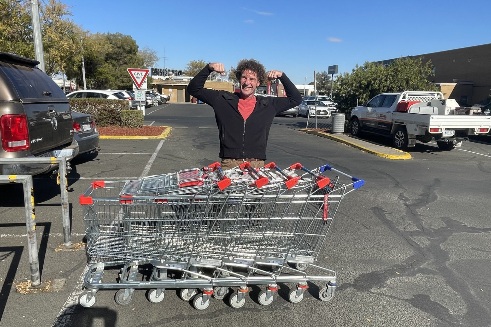 Horsham's volunteer extraordinaire, Timothy Mudford, is making the world a better place by collecting and returning shopping trolleys to their rightful places, washing windows and anything else he sees that will help someone feel better.