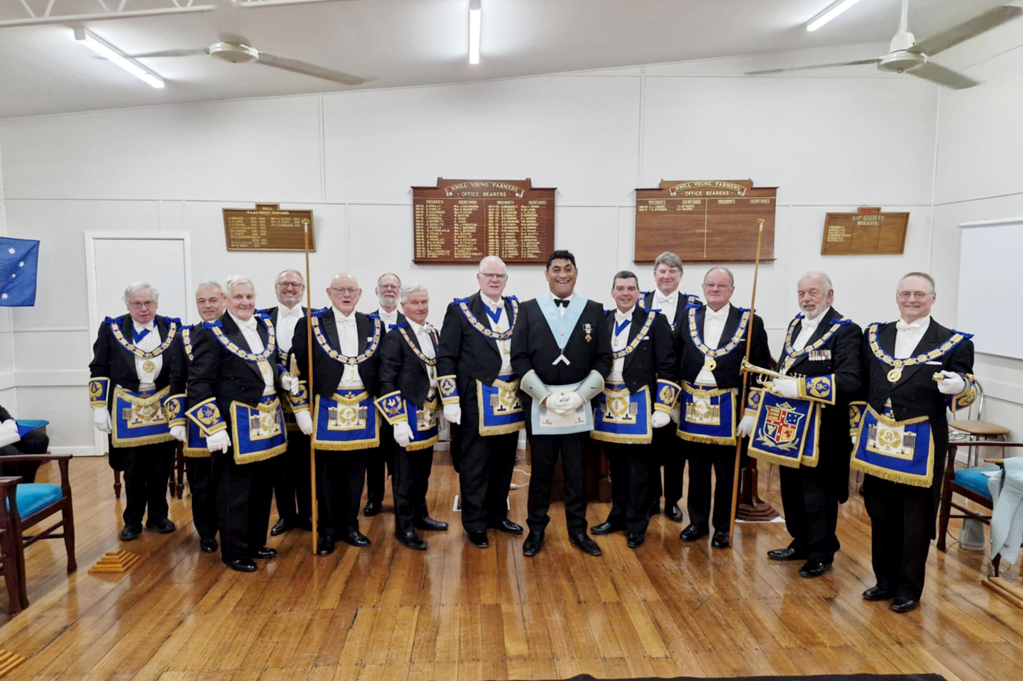 2025/2026 Victorian Grand Lodge Team with WBro Wiremu (Lems) Larkins