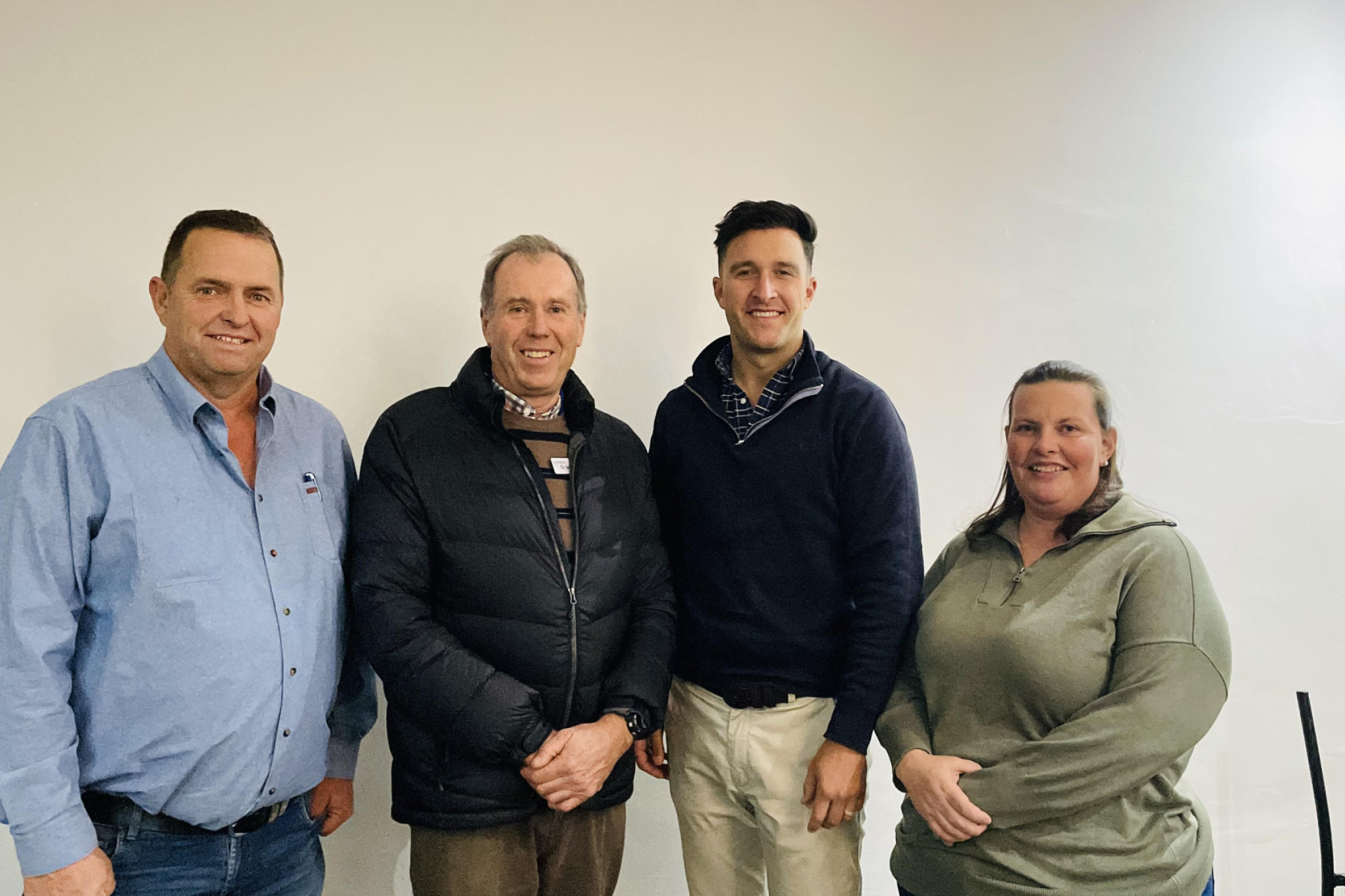 Cr Brian Klowss. HRCC Mayor Ian Ross, Drought Task Force member Cr Sane Sali and Cr Rebecca Sluggett at the first DTF meeting held in Horsham. Photo: SHERYL LOWE