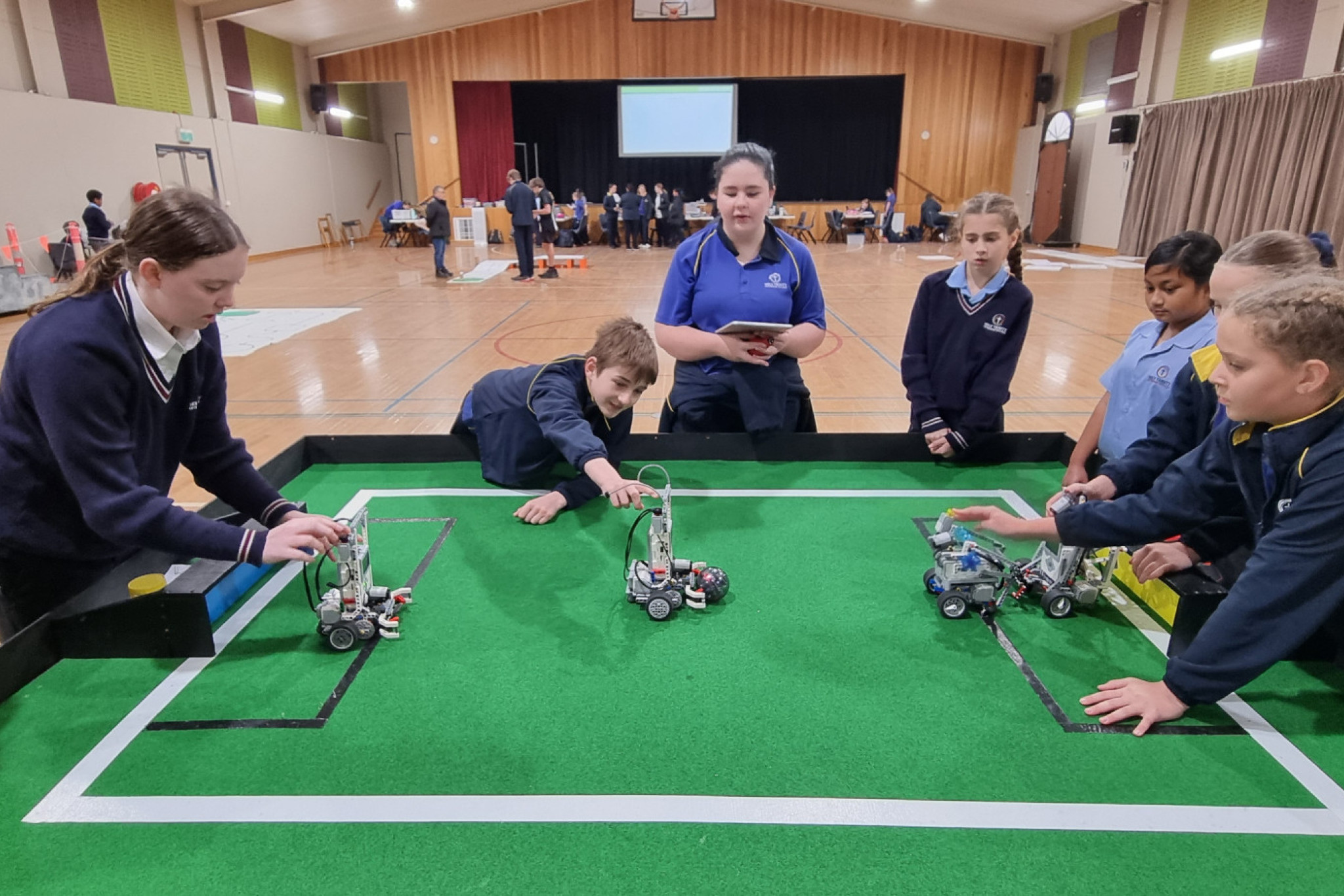 A total of 42 students competed in the Robot Rescue and Soccer events at the school's WLC Horsham campus. Photo: WIMMERA LUTHERAN COLLEGE