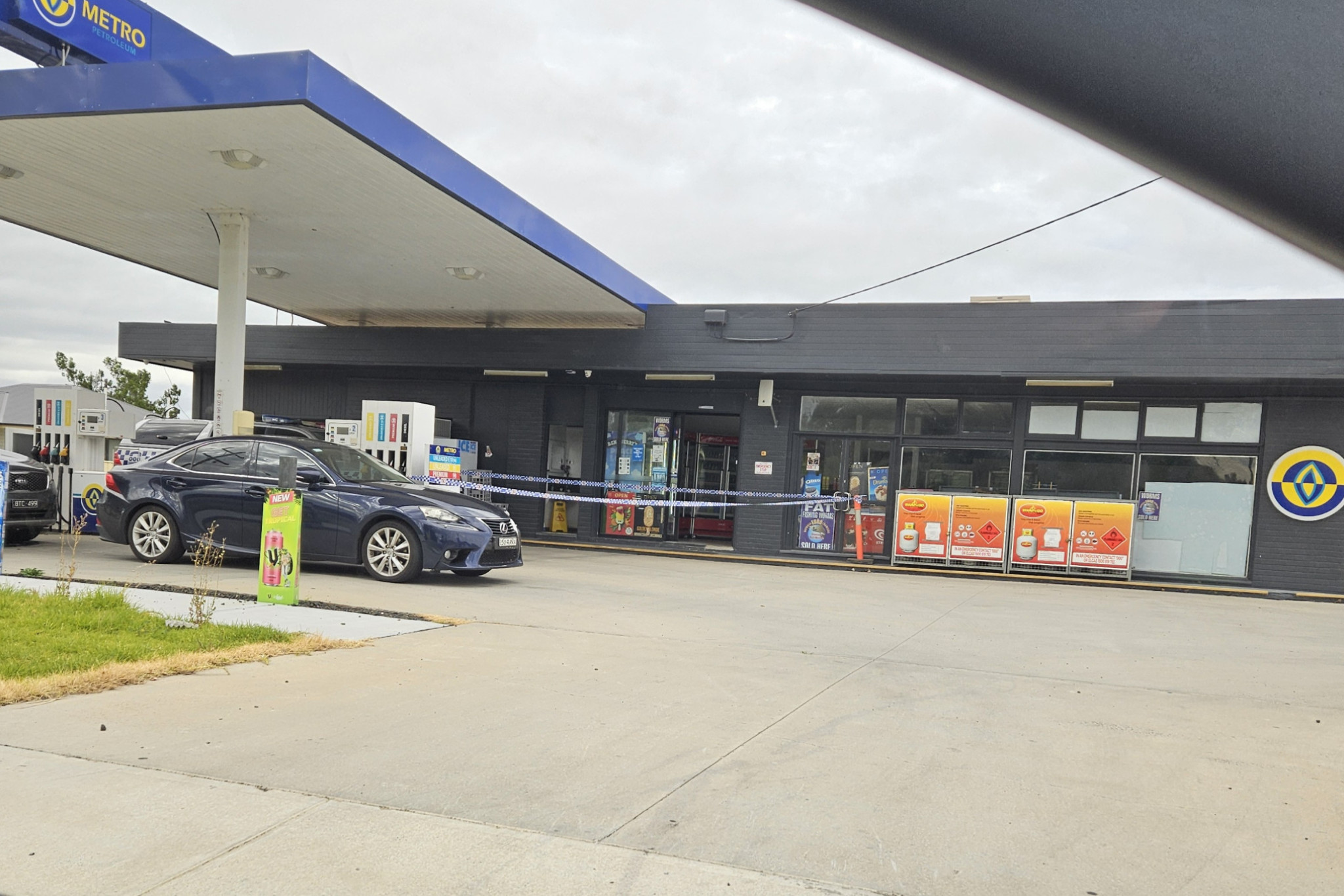 Dimboola's Metro service station was closed and taped off Monday morning while police investigated the scene