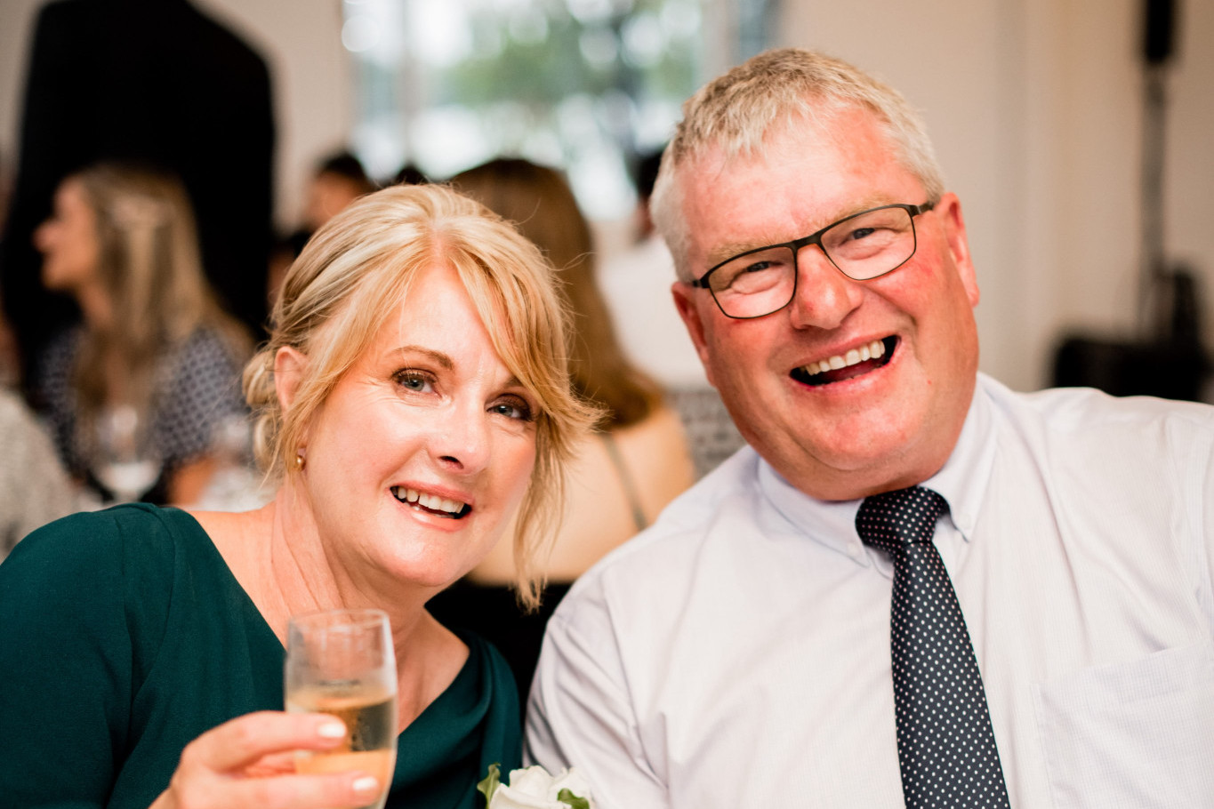 Carolyn and Mick Morcom at a family wedding in 2020.