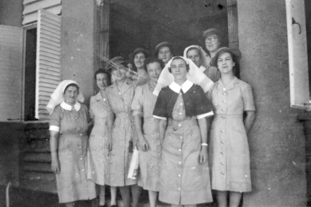 Dimboola's Matron Olive Dorothy Paschke and a number of nurses of the 2/10th Australian General Hospital. Matron Paschke, five other nurses and two small children were last seen drifting out to sea on a raft following the sinking of the Vyner Brooke on 14 February 1942. CREDIT - Australian War Memorial