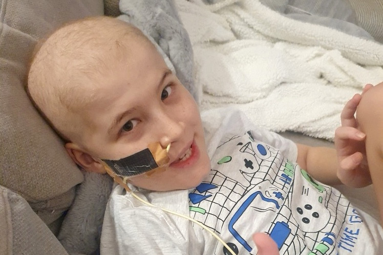 Fletcher Dandy undergoing chemotherapy in Melbourne.