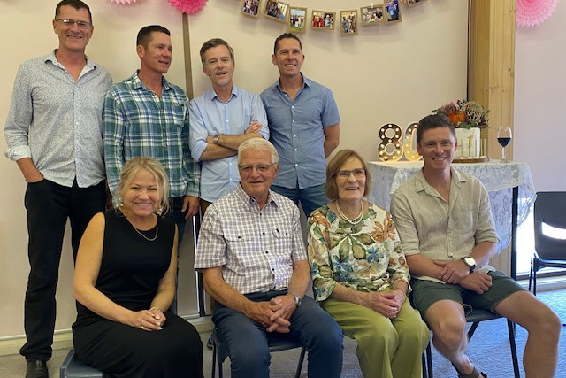 Frances Casey and members of her family.