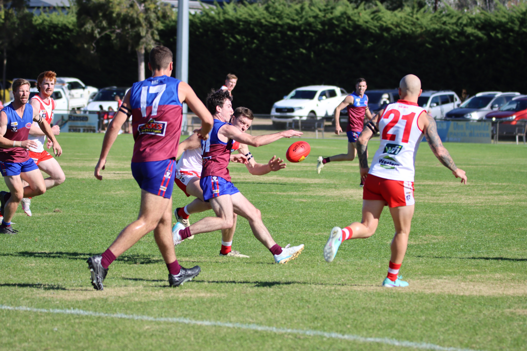 The Demons trailed by one point at 3/4 time against Ararat in round one. PHOTO: CRAIG WILSON