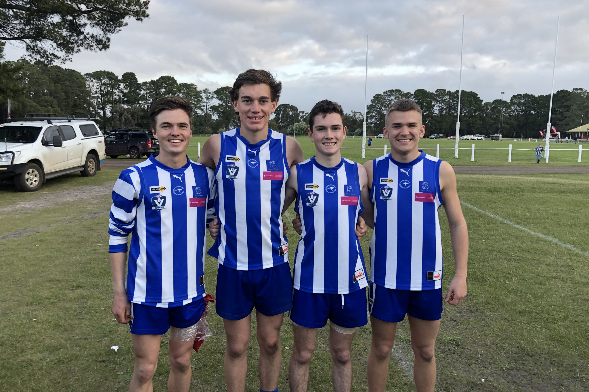 L-R: Josh Grant, George Austin, Rhys Daffey, Maddox Blake. PHOTO: CHRIS GRAETZ