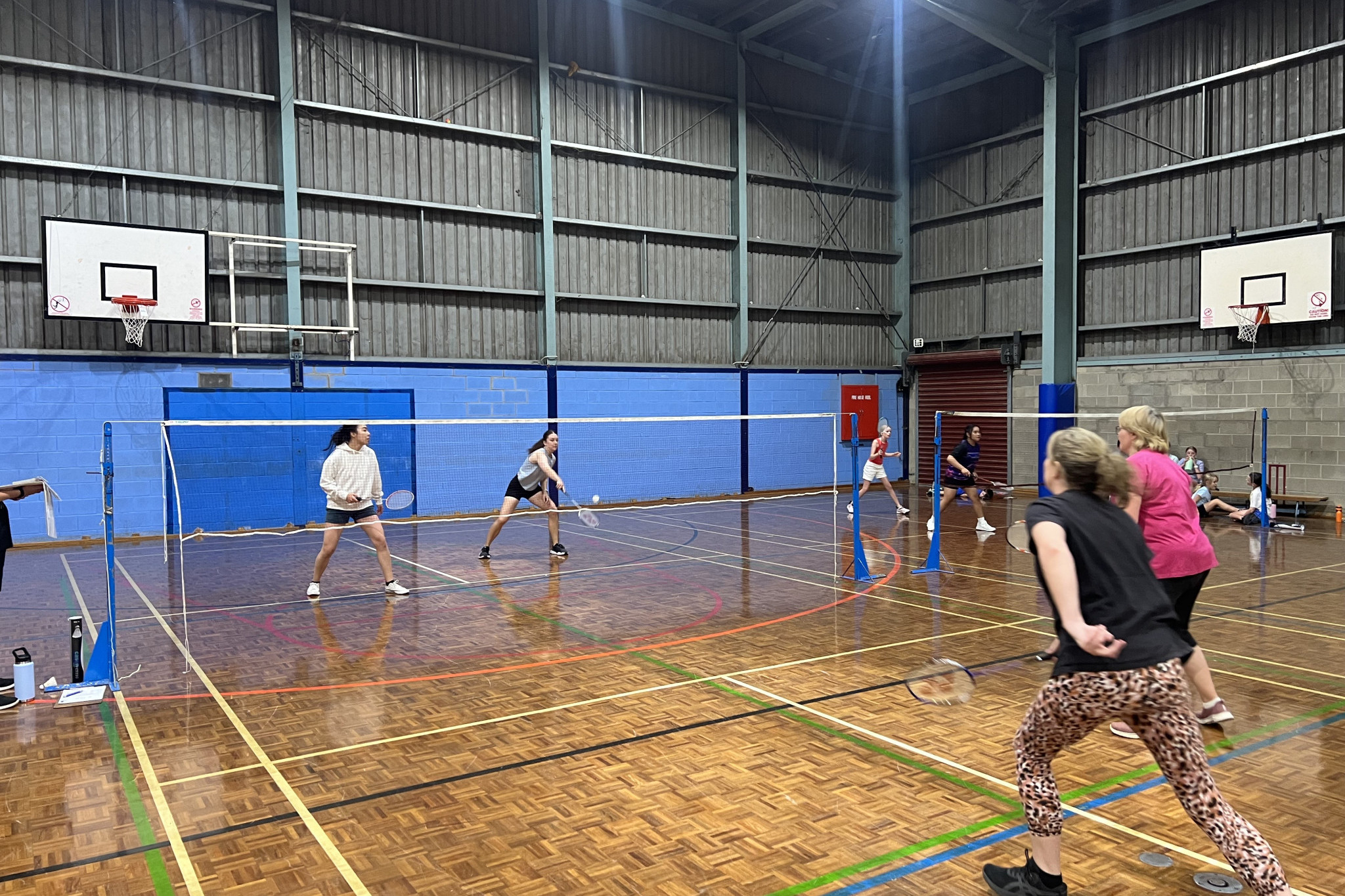 Lea Maier and Phoebe Whittaker in a B-Grade game against Whitney O'Sullivan and Michelle Dunlop. Photo: TAYYAAB MASROOR