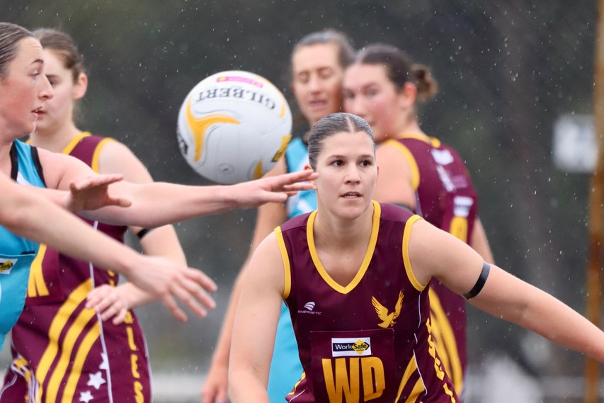 Eagles captain Leiah McKenzie led from the front at wing defence. PHOTO: GABI POWELL