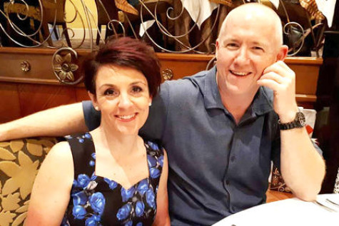 Jodie Atkinson with husband Craig, who died from pancreatic cancer in 2019.