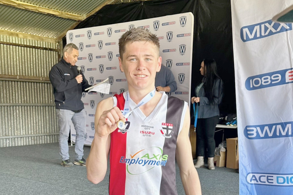 Judd Wright with his best on the ground medal. PHOTO: SUPPLIED