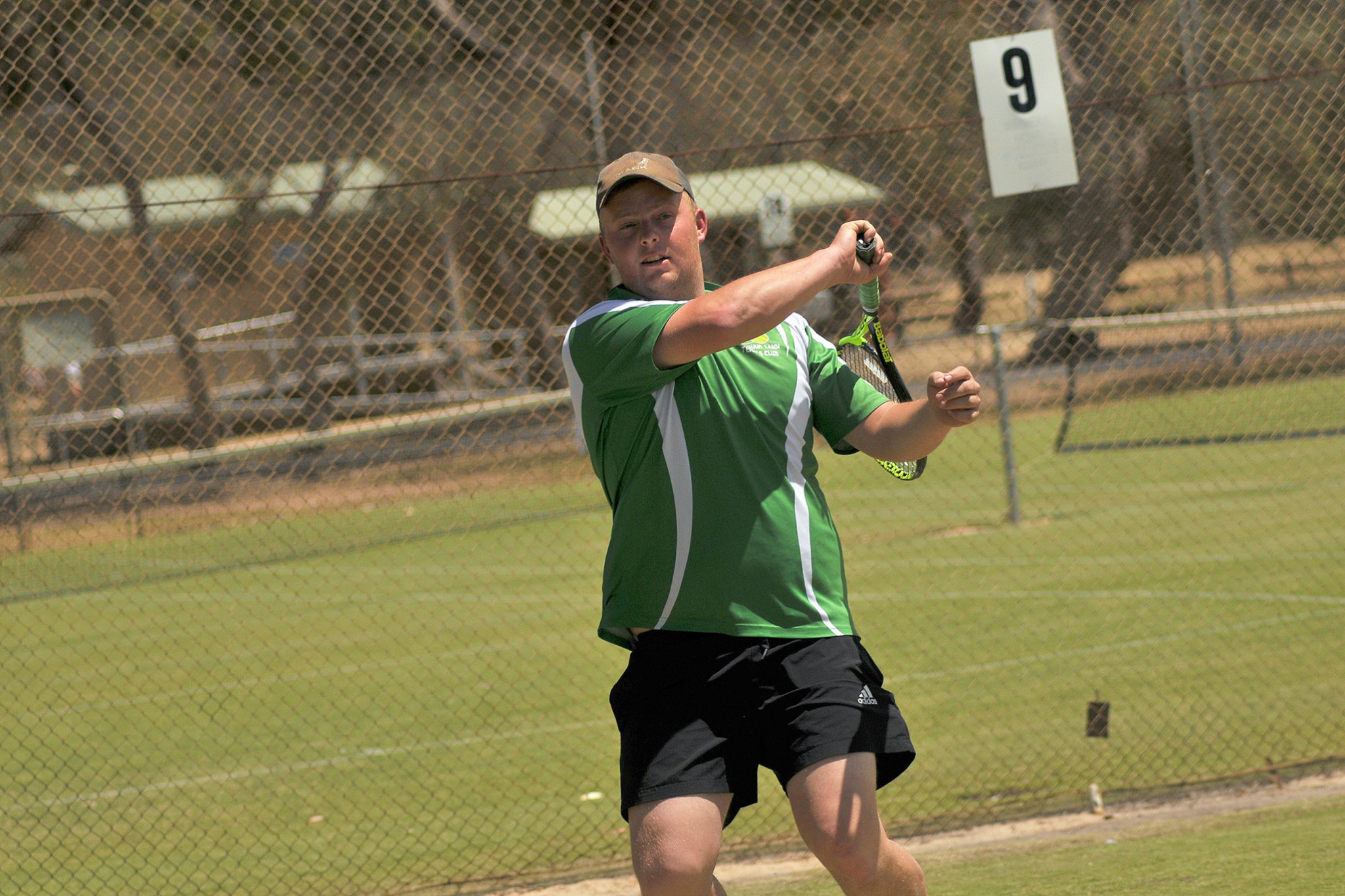 Lachlan Punchard in a doubles match for Horsham Lawn. PHOTO: CHRIS GRAETZ