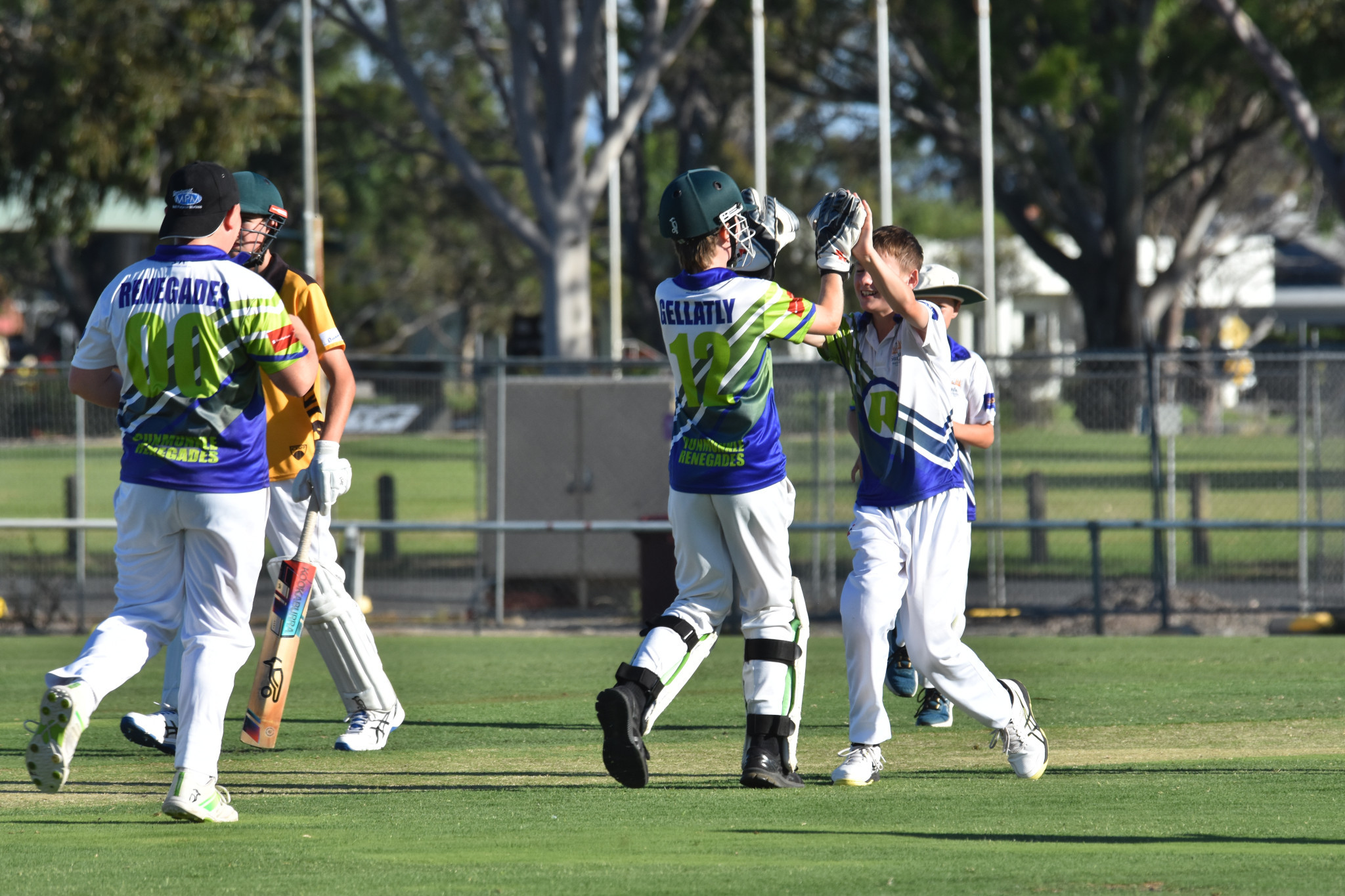 Lewis Gellatly and Harry Noonan celebrating. PHOTO: CHRIS GRAETZ