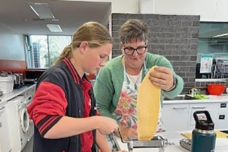 Students made pasta from scratch - feature photo