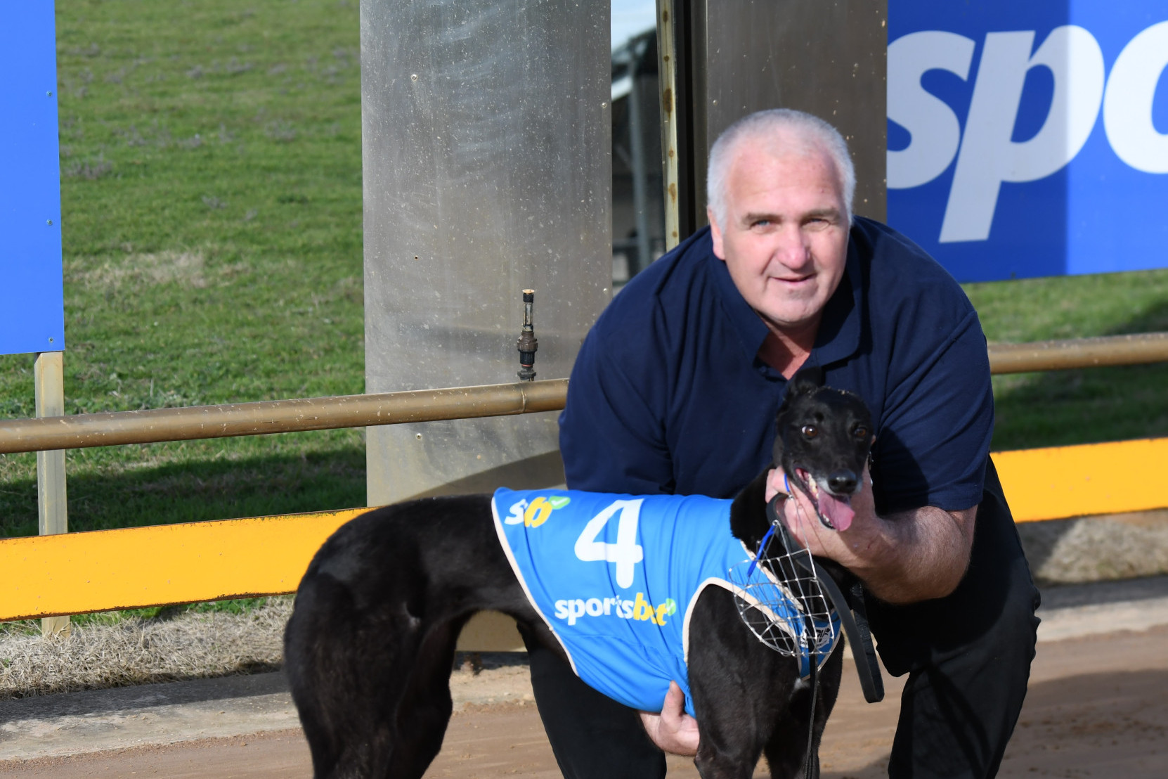 Paul Hammerstein with Rev Querida after registering a victory at Horsham on Monday.