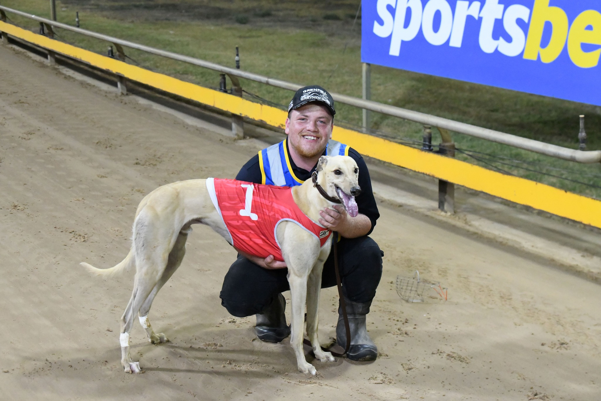 Paw Utility and handler Mason Koffman following their win at Horsham last Friday night.