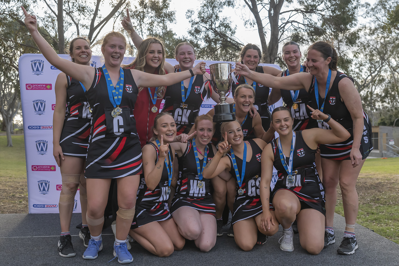 The Saints celebrate. PHOTO: SHANE ROBERTS