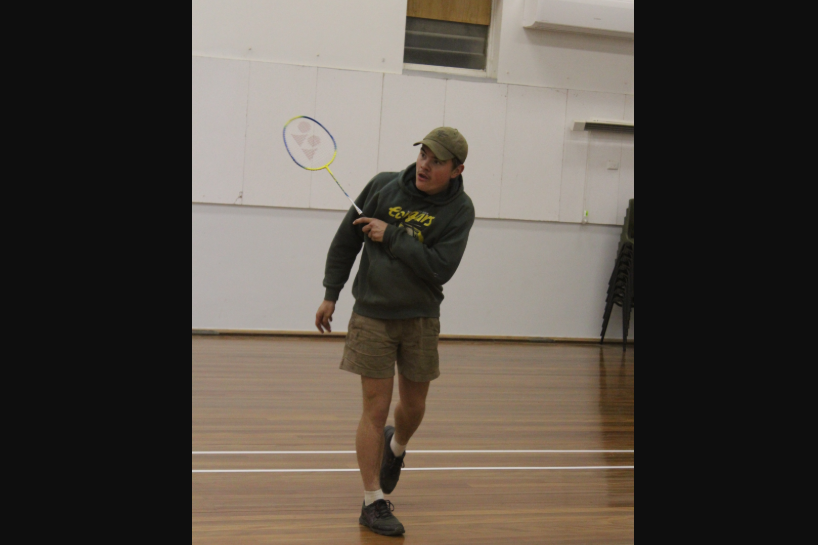 Creamy Soda's Marty Makin goes cross court.