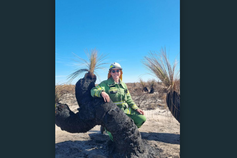 Kayla Turner worked at the Grampians and Little Desert bushfires this past summer.
