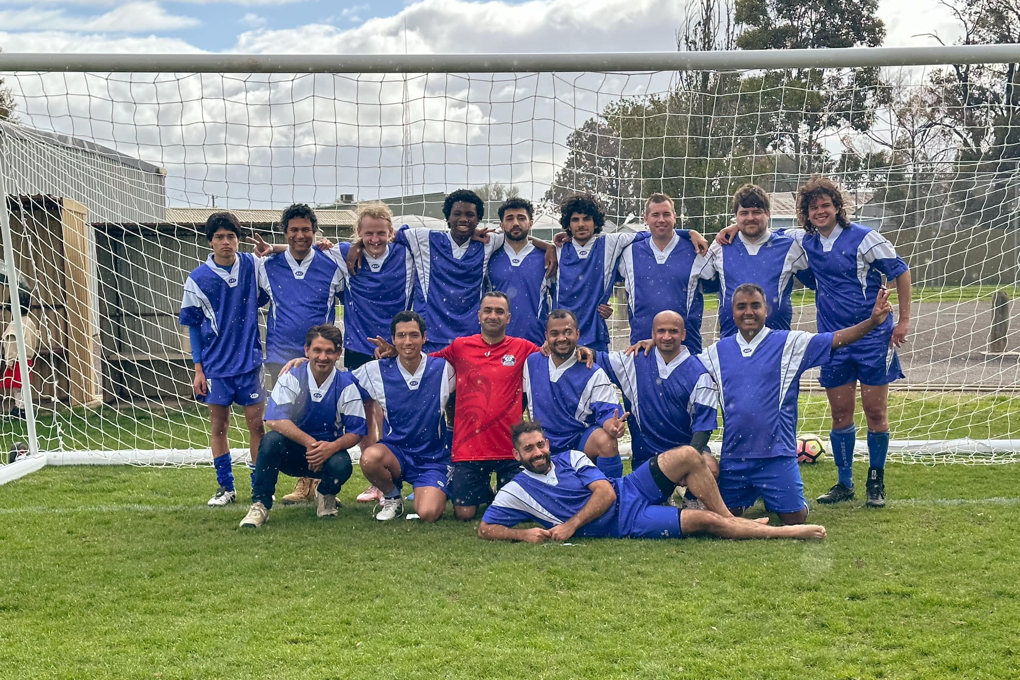 The Falcons senior soccer team following their final match of the season on Sunday. PHOTO: SUPPLIED