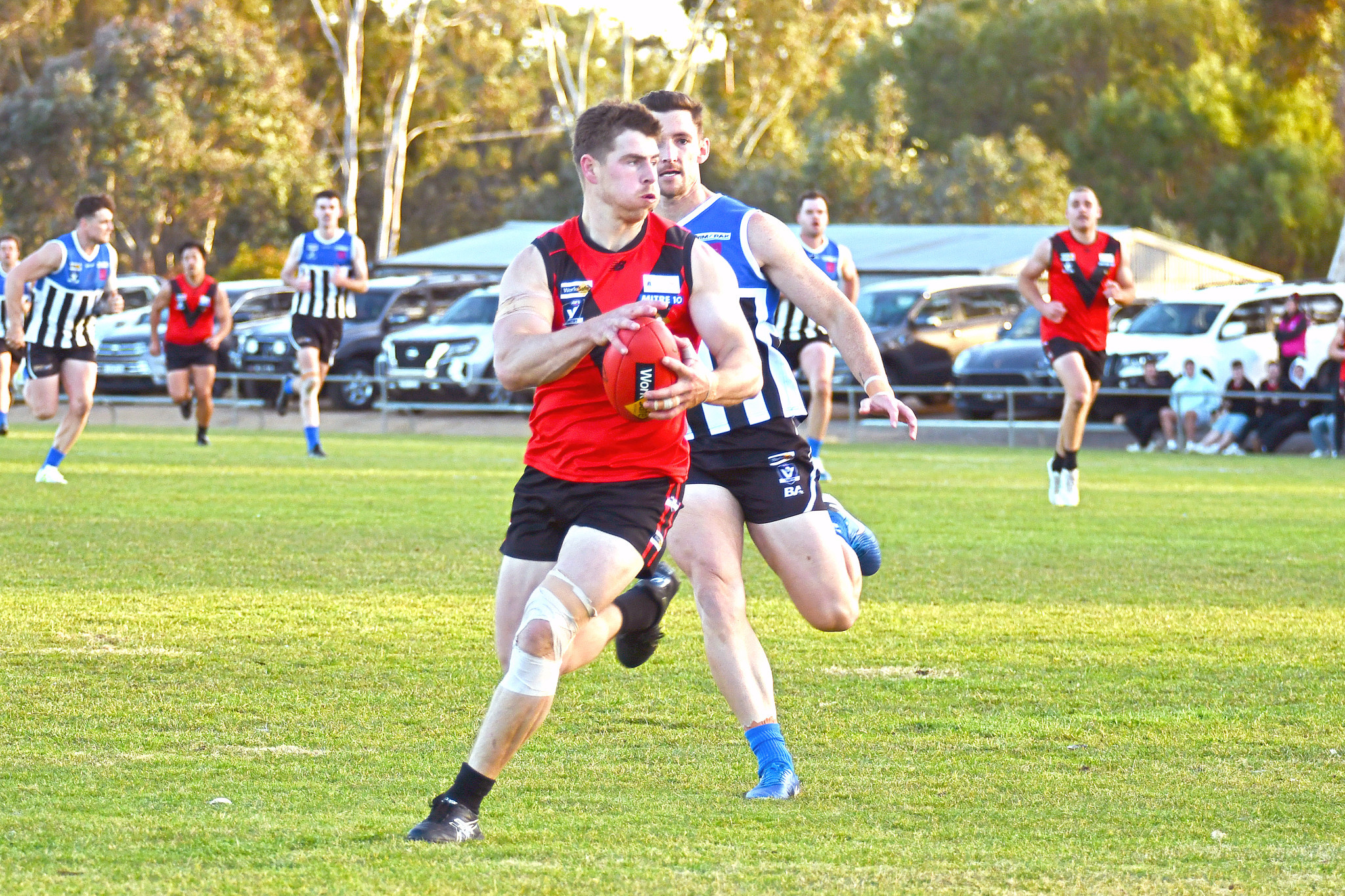 Cody Driscoll was best on ground for the Warriors, booting eight goals in their 23-point win against Minyip Murtoa.