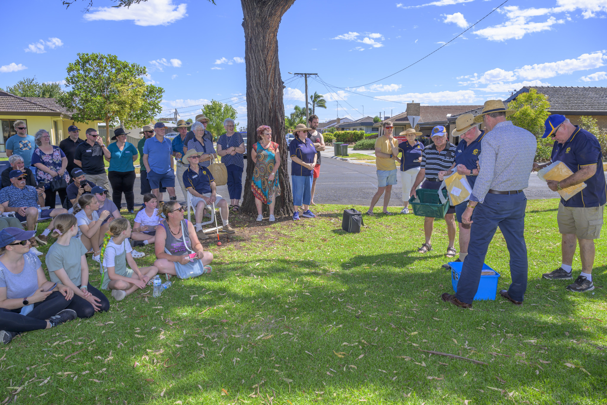 Horsham Lions Club president Jeff Both and Horsham Rural City Council mayor Ian Ross unveiled the time capsule on Monday. Photo: ROBIN WEBB