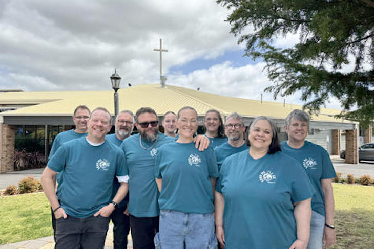 Harvest Church Uganda trip participants Mick Labram, Pastor Andrew Cartledge, Leith Adams, Andrew Horvat, Matilda Horvat, Lisa Horvat, Kim Hennessy, Luke Wearn, Denise Barbulescu and Ruth Kloeden.