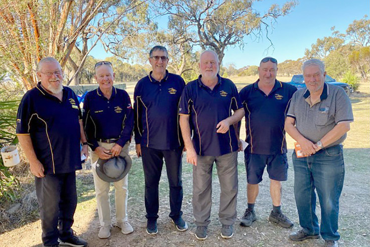 Winners Barry Cakebread, Colin Moore, Daryl Watson, Ian Hair, Anthony Jones and Rex Konig.