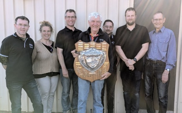 Horsham Rifle Club winning team members. L to R: Trevor Heinrich, Marianne Tellbach, Paul Rudolph, Geoff Evans, Craig Arnel, Keith Pennicuik, and Andy Rodolph. Absent were Hedley Hair and Amanda Rudolph.