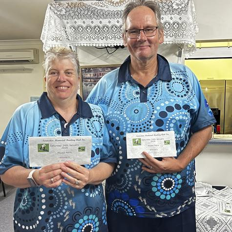 On Saturday January 24, the mixed pairs was won by Shelly and Adam McCormack.