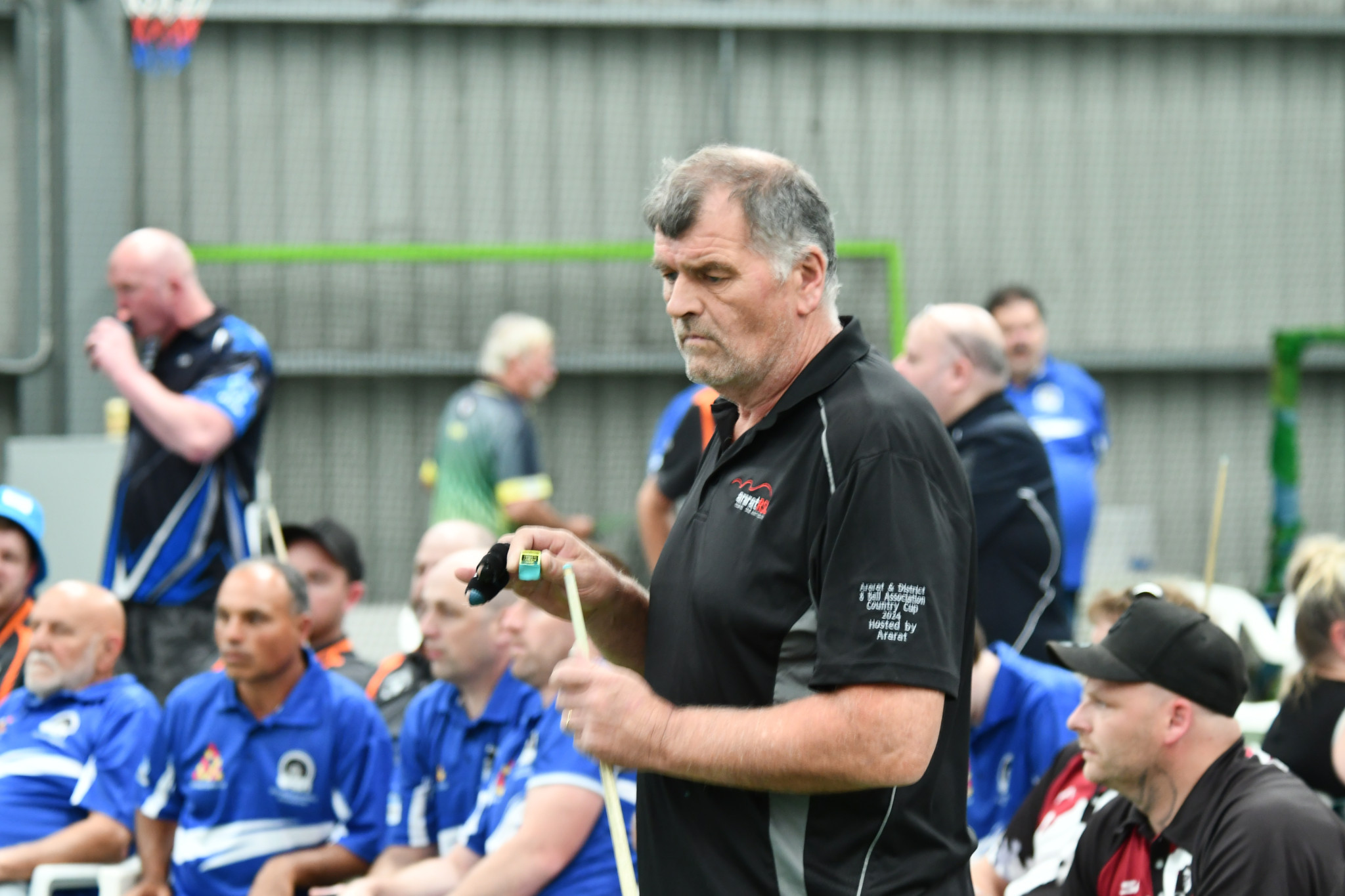Ararat’s Steve Moorfoot contemplates his next shot. PHOTO: CHRIS GRAETZ